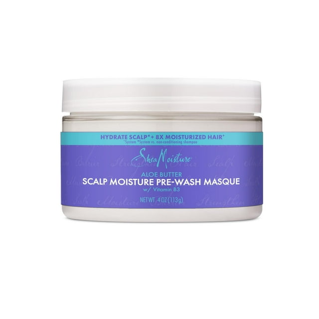 SheaMoisture Scalp Moisture Pre Wash Hair Mask with Vitamin B3 and Aloe Butter, 4 oz