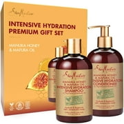 شامبو وبلسم SheaMoisture ، عسل Manuka ، زيت Mafura ، زيت Baobab ومستخلص الشكل ، Hydrate + تجديد ، فيتامين C ، خالي من الكبريتات والشعر آمن ، مكيف عميق ، 13 Fl Oz Ea