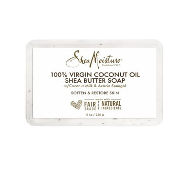 SheaMoisture Shea Butter Soap 100% Virgin Coconut Oil, 8 oz