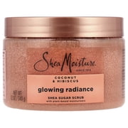 SheaMoisture Glowing Radiance Shea Sugar Scrub, Coconut & Hibiscus, 12 oz (340 g)
