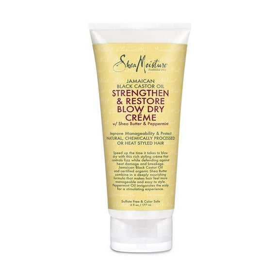 SheaMoisture Strengthen & Restore Blow Dry Creme Jamaican Black Castor Oil 6 oz