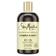 SheaMoisture Strengthen And Restore Shampoo 100% Pure Jamaican Black Castor Oil, 13 fl oz