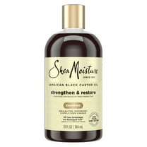 SheaMoisture Strengthen And Restore Shampoo 100% Pure Jamaican Black Castor Oil, 13 fl oz