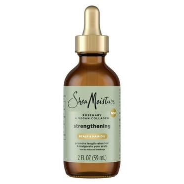 SheaMoisture Strengthening Scalp & Hair Oil Rosemary & Vegan Collagen, 2 oz