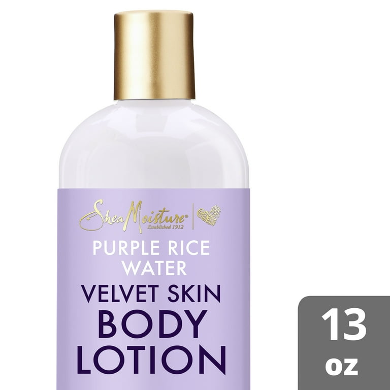 SheaMoisture Velvet Skin Body Lotion Purple Rice Water 13 oz
