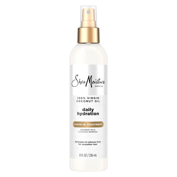 SheaMoisture Leave-in Conditioner Treatment for All Hair Types 100% Extra Virgin Coconut Oil Silicone Free, 8 fl oz