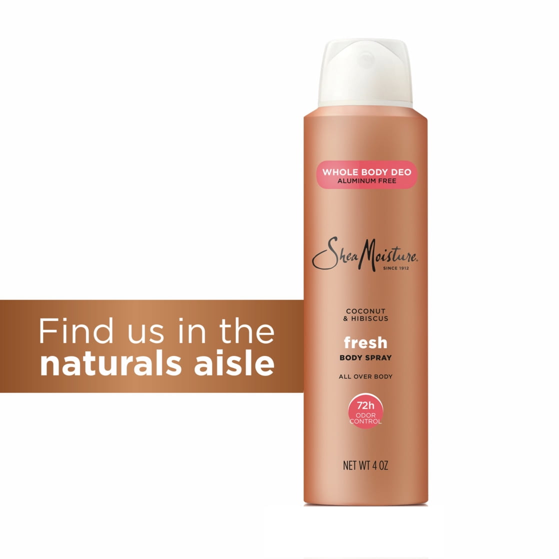 SheaMoisture Whole Body Deodorant Spray for Women Fresh, Aluminum Free & No Baking Soda, 4 oz