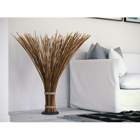 Sheaf Floor Lamp with Natural Reed Finish