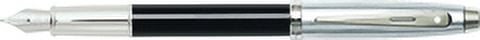 Sheaffer 100 Glossy Black/Brushed Chrome Medium Point Fountain pen