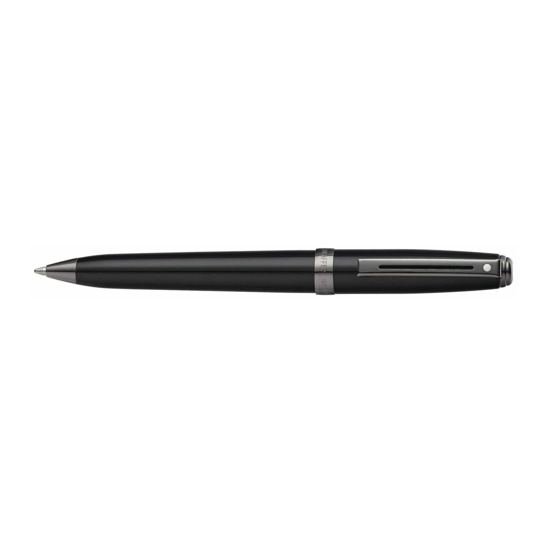 Sheaffer Prelude Gloss Black Ballpoint Pen with Gun Metal Tone PVD Trim