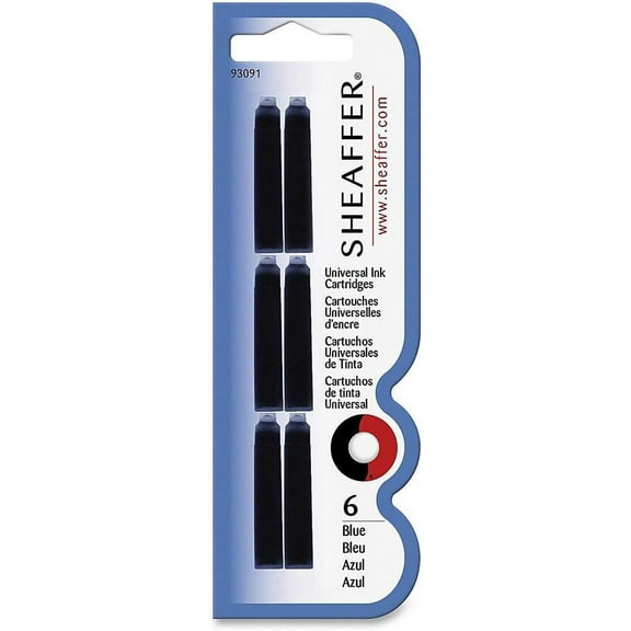 Sheaffer Skrip Fountain Pen Universal Ink Cartridge - Blue VFM (6pk euro fit)