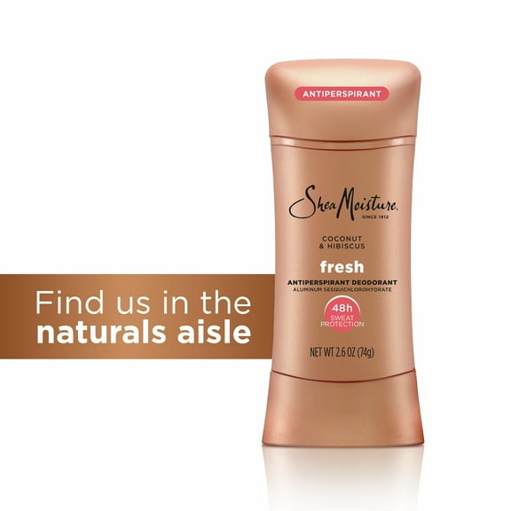 Sheamoisture Fresh Antiperspirant Deodorant Stick for Women Coconut & Hibiscus, 2.6 oz