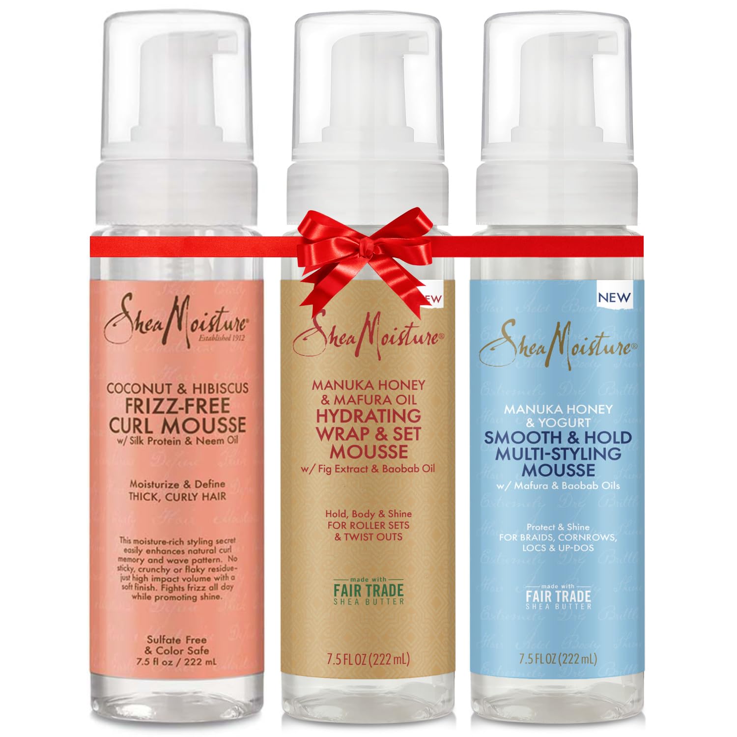 Sheamoisture Hair Mousse Hair Products Variety Set, Mousse For Curly