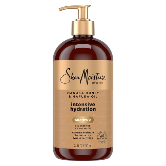 SheaMoisture Intensive Hydration Shampoo For Extra Dry Damaged Hair, Manuka Honey & Mafura Oil, Sulfate-Free, 24 fl oz