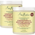 thumbnail image 1 of Sheamoisture Leave-In Conditioner, Strengthen & Restore With Jamaican Black Castor Oil - Conditioning Hair Treatment For Dry, Damaged Hair, Detangler & Deep Conditioner, 20 Oz (Pack Of 2), 1 of 3