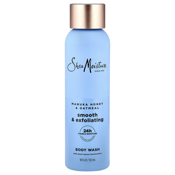 SheaMoisture Smooth & Exfoliating Body Wash, Manuka Honey & Oatmeal, 18 fl oz (532 ml)