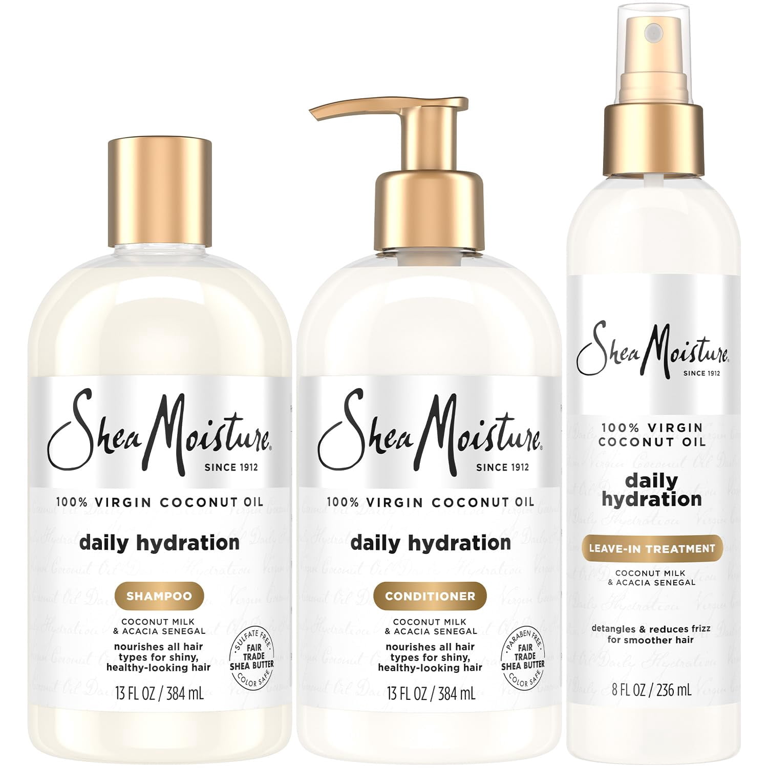 SheaMoisture Shampoo & Conditioner Set, Daily Hydration, 3pk