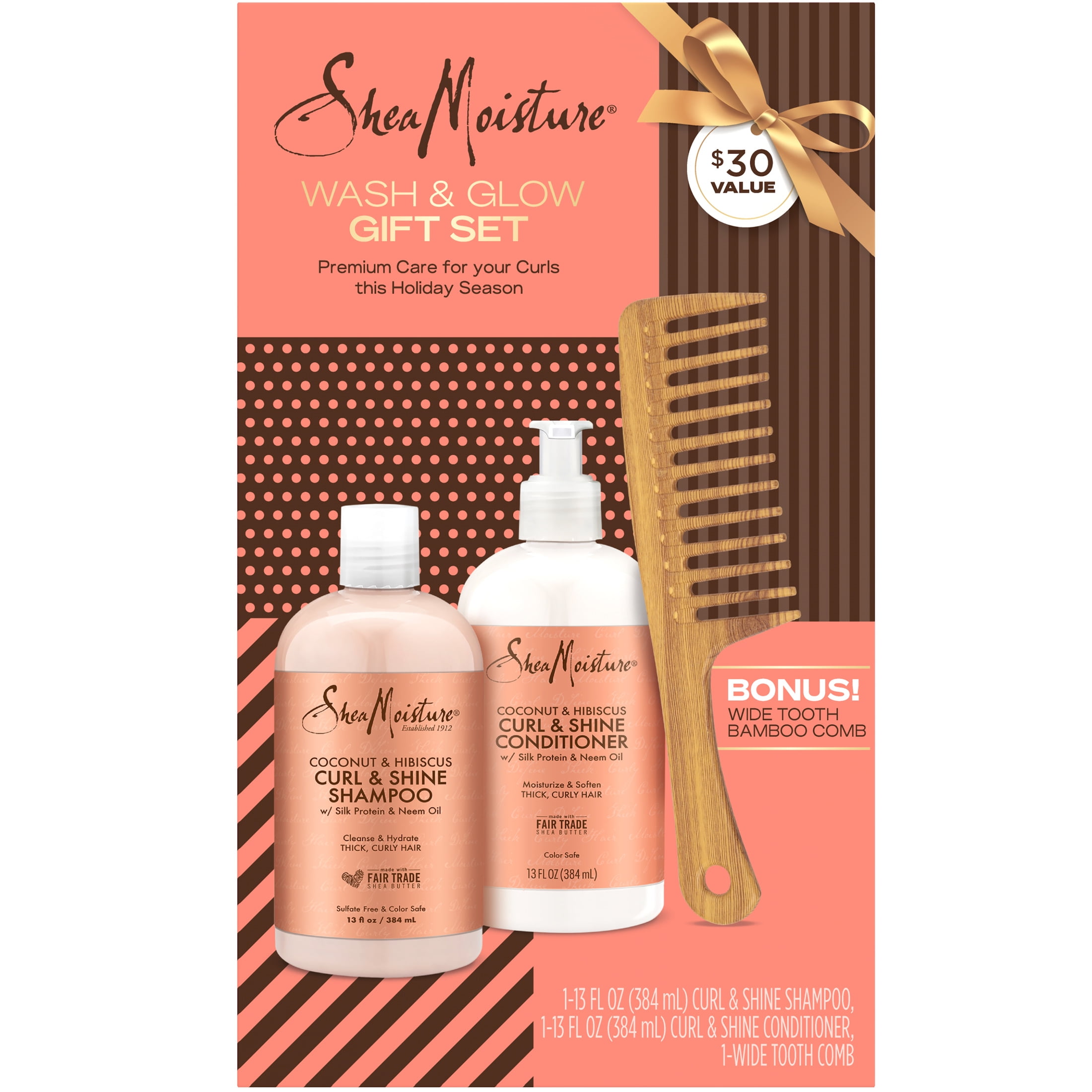 GLOW EX EXTRA SHAMPOO & CONDITIONERセット Sheamoisture Wash & Glow Women's Gift Set Shampoo & Conditioner
