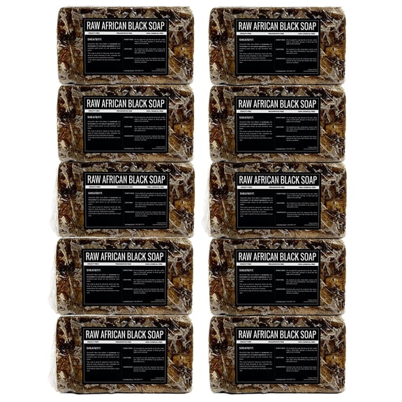 Sheanefit Raw African Black Soap Bar For All Skin Types