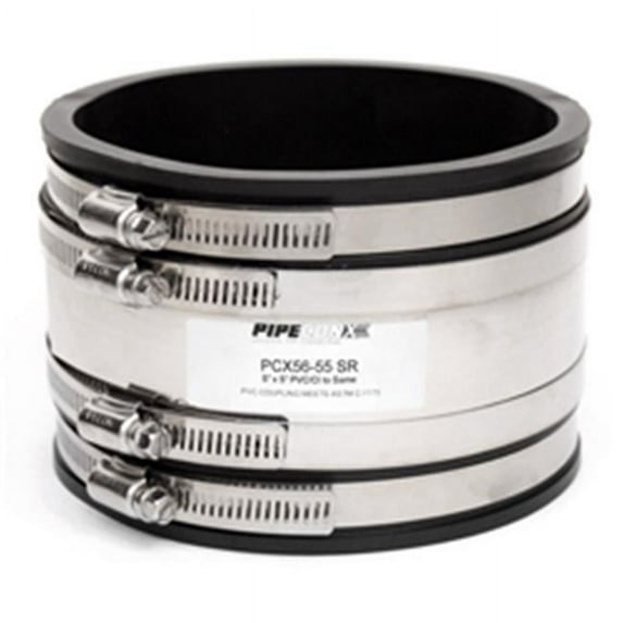 Shear Banded Coupling 3 x 3 in. PVC & Cast Iron