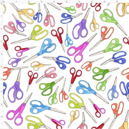 Shear Fun White Fabric Yard