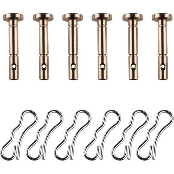 Shear Pins and Cotter Pins, Replacement Shear Pins, 6 Set Replacement Shear pins and Split Pins, Heavy Duty Shear Pins, 1.63x0.55" & 1.35 Inches
