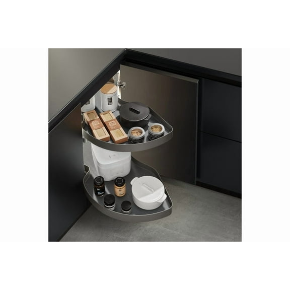 Shearer 2 - Shelf Blind Corner Pull Out Basket With Aluminum Rails,Organizer For Right Cabinet