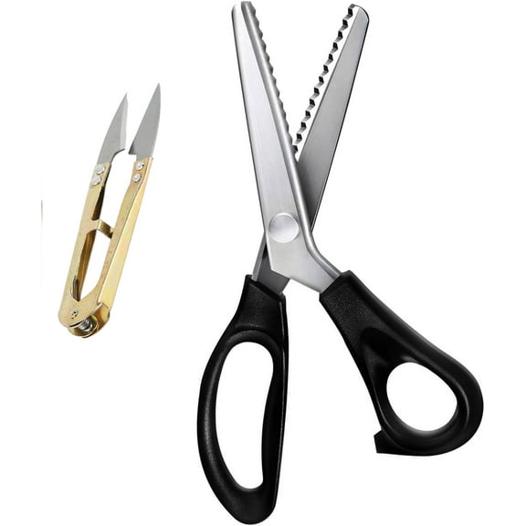 Shears Comfort Grips Crafts Zig Zag Cut Sewing Scissors, Professional Handheld Dressmaking, Pinking Shears, Zig Zag Craft Scissors Decorative Edge, Pinking Shears for Fabric Cutting