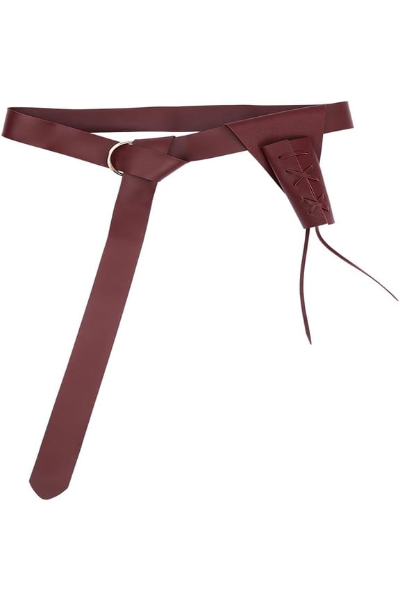 Sheath Belt Black PU Leather Medieval Retro Adjustable Waist Protective Cover Case Shoulder Back