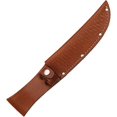 Sheath Fixed Knife Sheath, Brown basketweave leather,Fits up to 6in