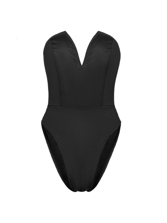 Sheath Jumpsuit Insgram Romper Strapeless Bodysuits Color Elastic Pullover HIgh Street Clothing