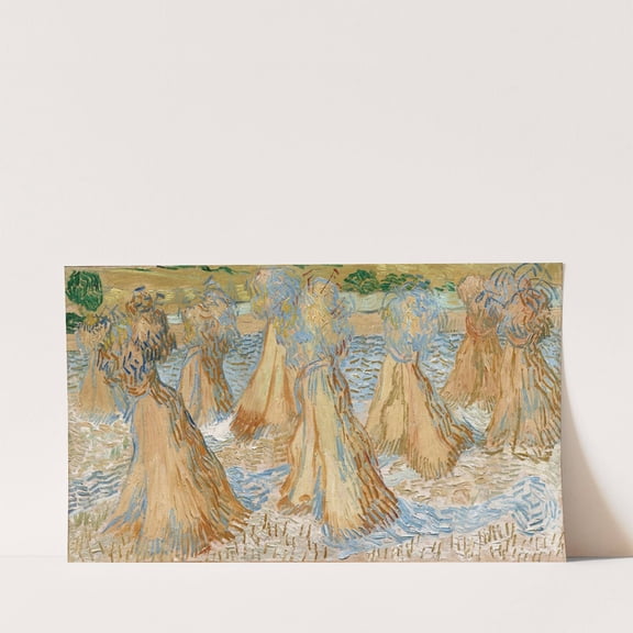 Sheaves of Wheat - Vincent Van Gogh Artwork - livingroom bedroom office dining room - 8x12 - High Quality Wall Art Poster Print Decor - UNFRAMED
