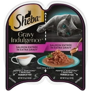 Sheba Gravy Indulgence Adult Wet Cat Food, Salmon Entrée in Extra Gravy, 2.64 oz