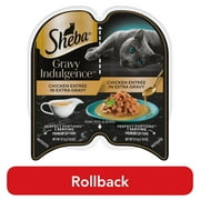 Sheba Gravy Indulgence Chicken Entree in Extra Gravy Cat Food, 2.6 oz Twin-Pack Tray