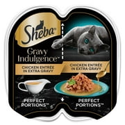 Sheba Gravy Indulgence Chicken Entree in Extra Gravy Cat Food, 2.6 oz Twin-Pack Tray