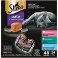 Sheba Perfect Portions Wet Cat Food Paté Variety Pack, 2.6 Oz., 24 Twin-Pack Tray