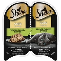 Sheba Wet Cat Food Cuts In Gravy Tender Turkey Entree,  2.6 Oz. Perfect Portions Twin-Pack Trays