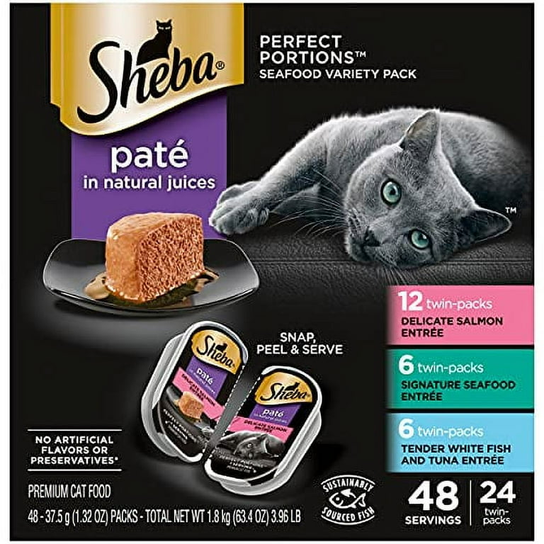 Sheba Perfect Portions Pate 2.6 Oz. Adult Signature Seafood Wet Cat Food Sheba Perfect Portions Pate 2.6 Oz. Adult Signature Seafood Wet Cat Food