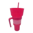 Shebeky 1000ML Stadium Tumbler with Straw Handle Colorchanging Large