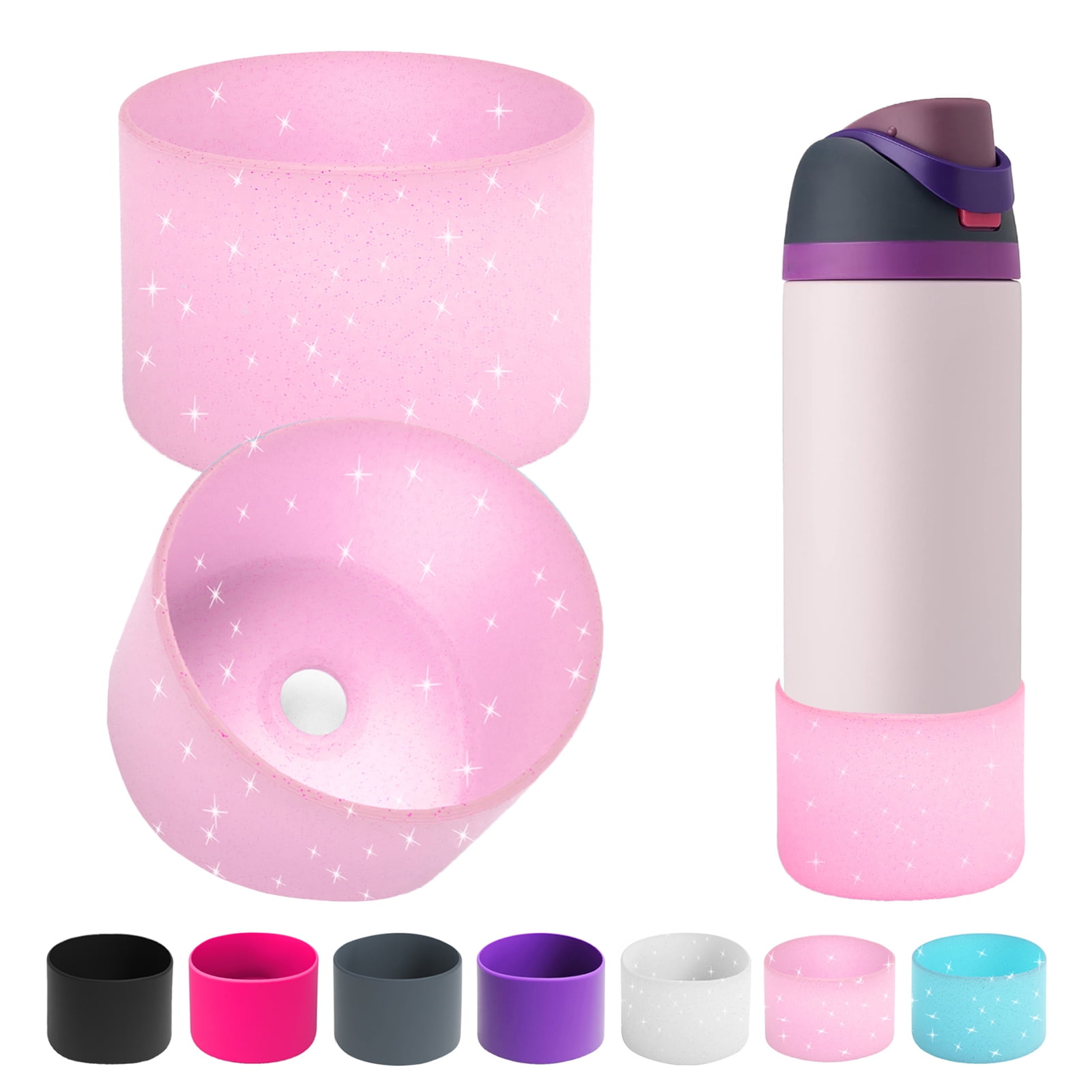 Shebeky 2Pcs Silicone Cup Cover Boot for Owala Water Bottle 24oz 32oz