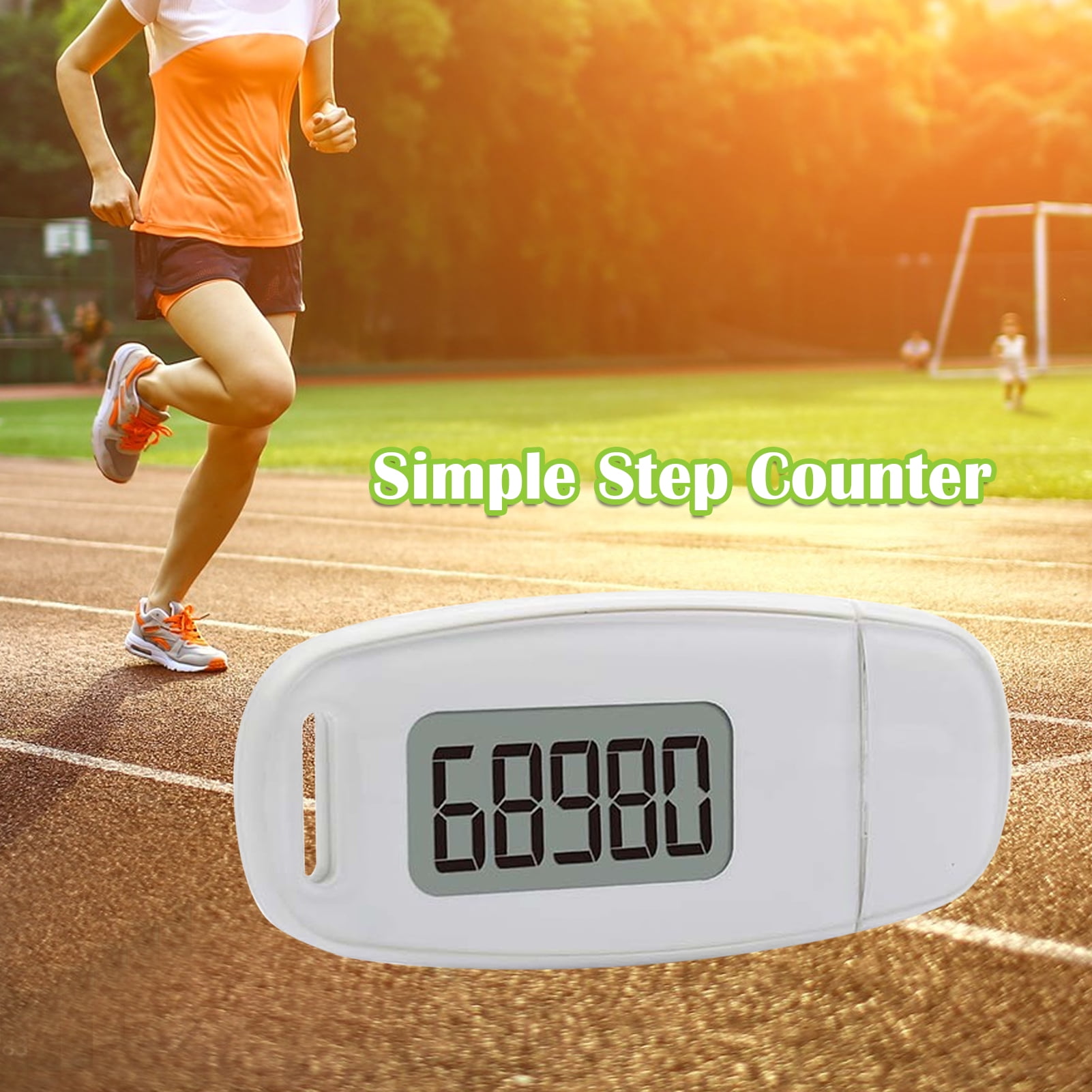 Shebeky 3D Pedometer Large Display High Accurate Rechargeable Compact Size Portable Daily Target