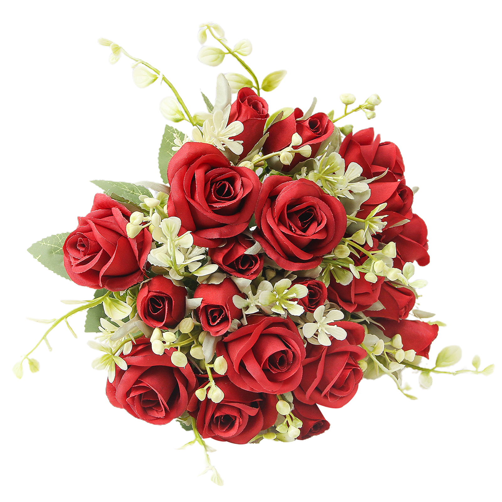 Shebeky Artificial Rose Flower with Stem Realistic Home Office Table