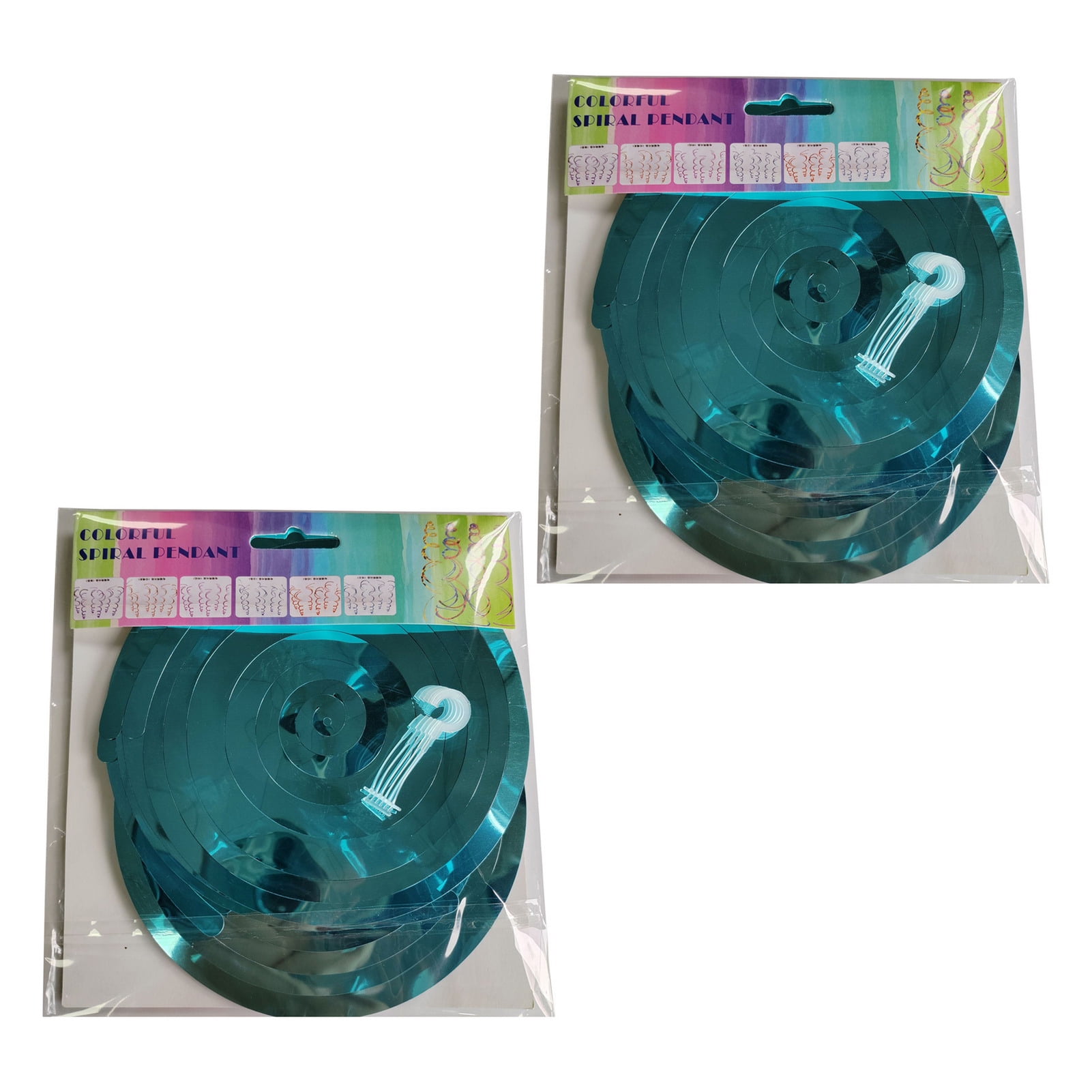 Shebeky Party Double Spiral Hanging Decorations Set of 12 Colorful