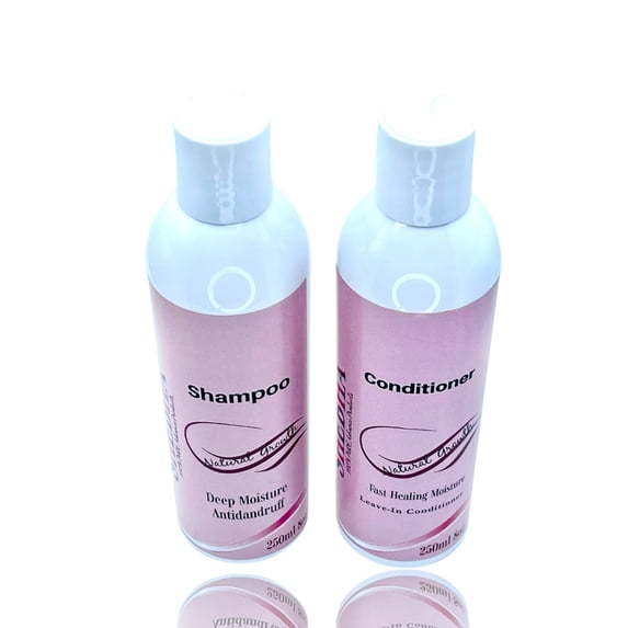 Shebha Handmade Set for Dry Hair: Scalp Stimulating Shampoo & Volumizing Conditioner - 16 fl oz