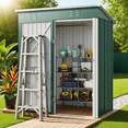 thumbnail image 1 of 【Shed Deal】Lofka 5x3 Ft Outdoor Metal Shed - Weatherproof Lockable Storage for Tools & Bikes, Includes Anti-Theft Lock & Ventilation,Green, 1 of 12