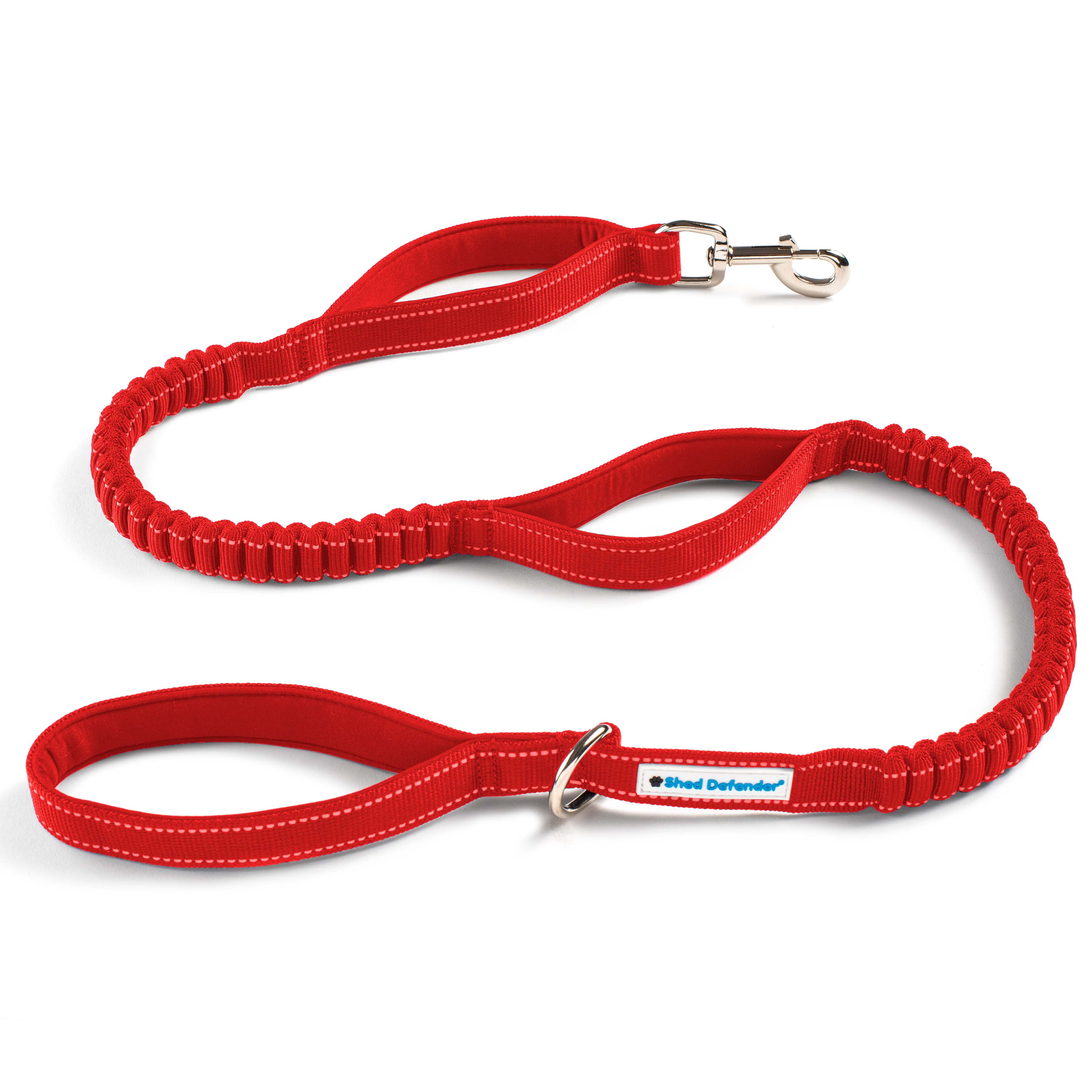 Shed Defender Shock Absorbing Bungee Leash - Three Padded Handles for Traffic Control at Different Lengths, Stretches from 4-7ft, Elastic Dog Leash, Reflective Stitching, Heavy Duty