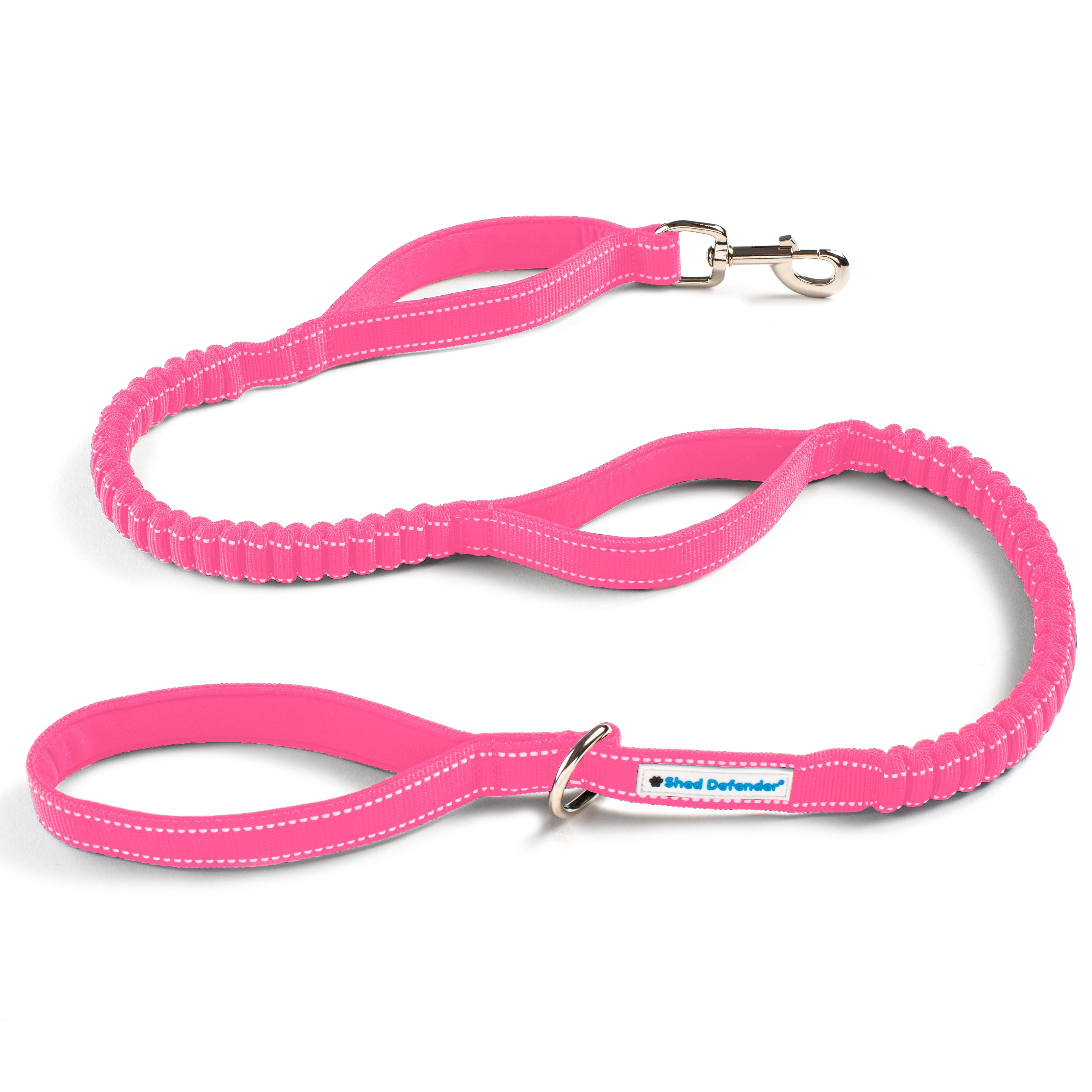 Shed Defender Shock Absorbing Bungee Leash - Three Padded Handles for Traffic Control at Different Lengths, Stretches from 4-7ft, Elastic Dog Leash, Reflective Stitching, Heavy Duty
