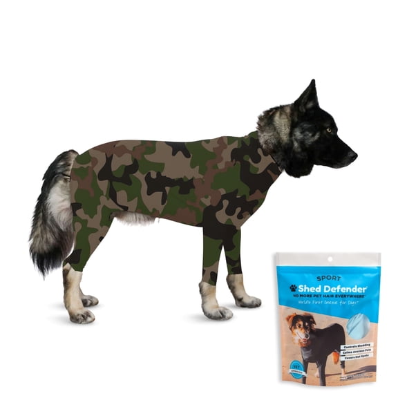 Shed Defender Sport Dog Onesie for Dog Shedding, Seen on Shark Tank, Lightweight Breathable, Bodysuit for Dogs, Pet Jumpsuit, Dog Body Suit, Shed Shirt, Full Body Shed Suit, Hot Spots, Vet Approved