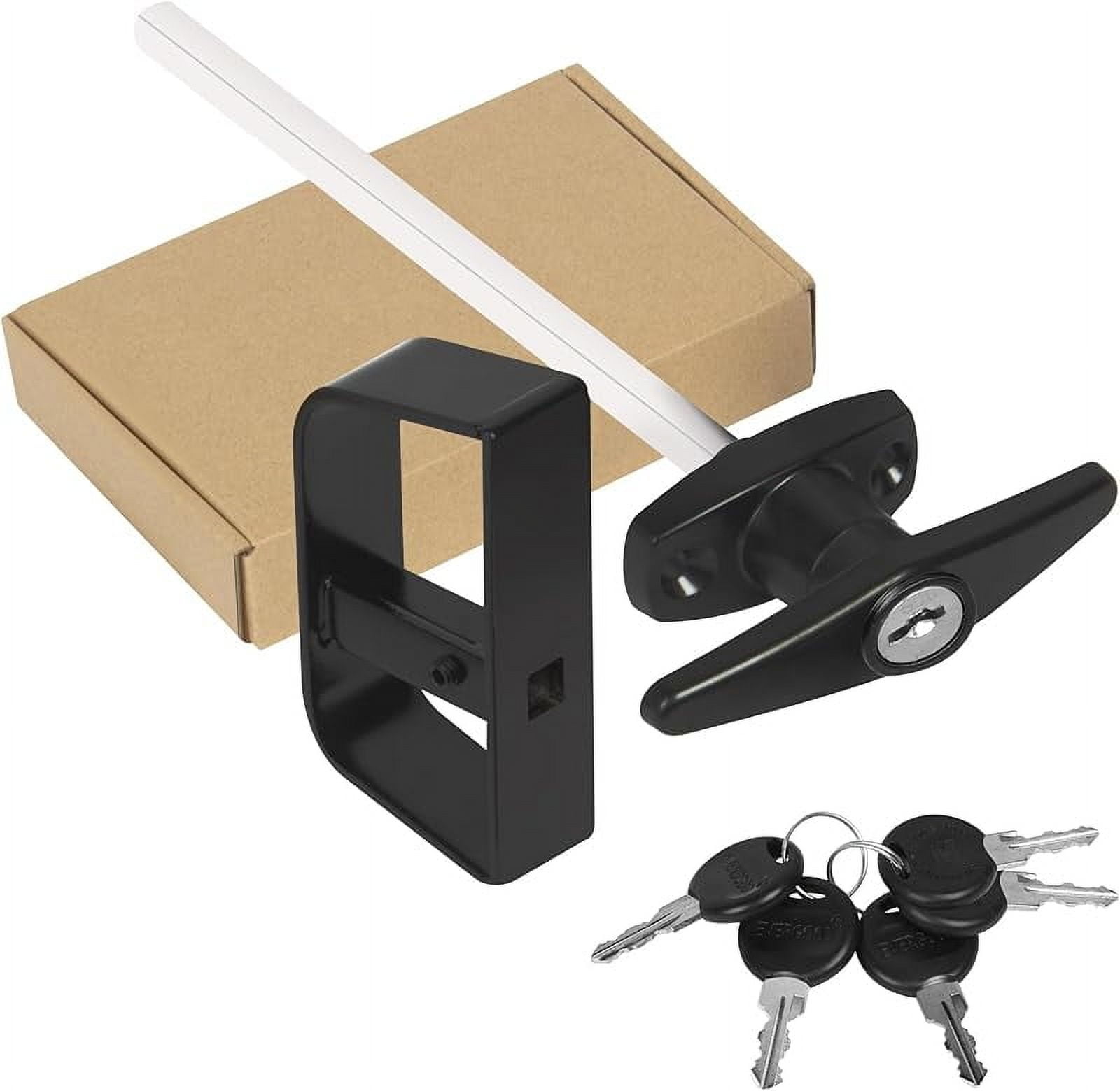 T Handle Lock Kit, Rear Garage Door Lock With Keys, Tools Box Garage