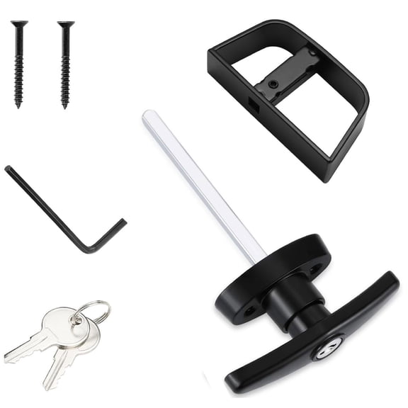 Shed Door Lock Latch,TGY 1 Pack 5-1/2 Inch Stem Shed Door T Handle Lock with 2 Keys for Storage Barn Camper RV Garage, Fits on 4-1/2" Max Thickness